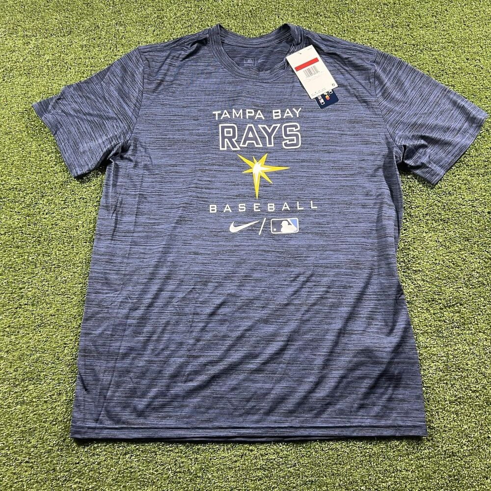 Nike Dri-Fit Tampa Bay Rays Mens Short Sleeve T-Shirt L Large NWT NEW
